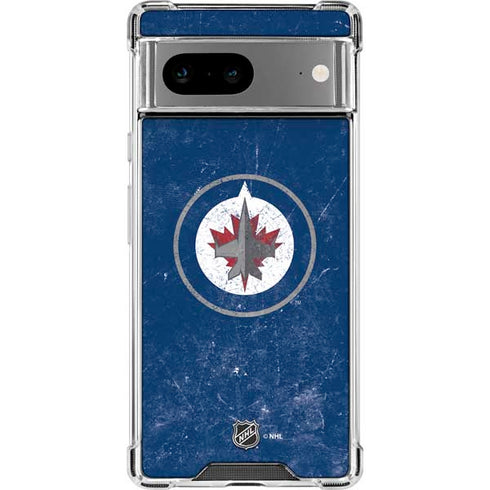 NHL Winnipeg Jets Distressed Logo Google Pixel 8a Clear Case